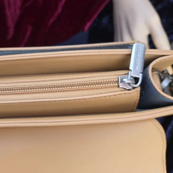 Pixie Mood Vegan Leather Crossbody Bag Tan Camel Flap Adjustable Strap - Picture 7 of 9